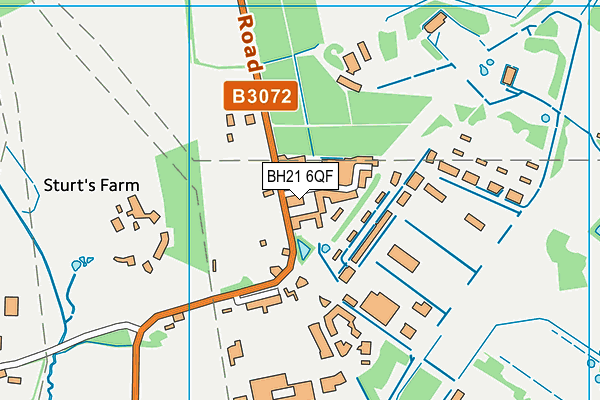BH21 6QF map - OS VectorMap District (Ordnance Survey) BH21 6QF map - OS VectorMap District (Ordnance Survey)