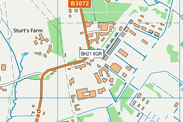 BH21 6QR map - OS VectorMap District (Ordnance Survey) BH21 6QR map - OS VectorMap District (Ordnance Survey)