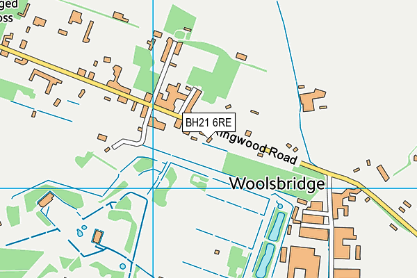 BH21 6RE map - OS VectorMap District (Ordnance Survey) BH21 6RE map - OS VectorMap District (Ordnance Survey)