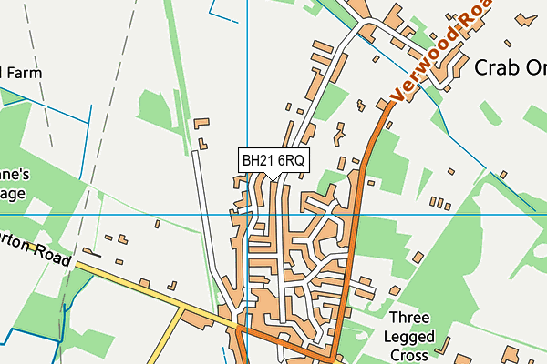 BH21 6RQ map - OS VectorMap District (Ordnance Survey) BH21 6RQ map - OS VectorMap District (Ordnance Survey)