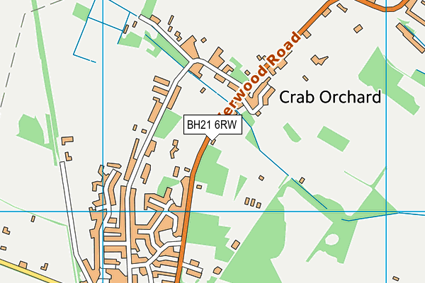 BH21 6RW map - OS VectorMap District (Ordnance Survey) BH21 6RW map - OS VectorMap District (Ordnance Survey)