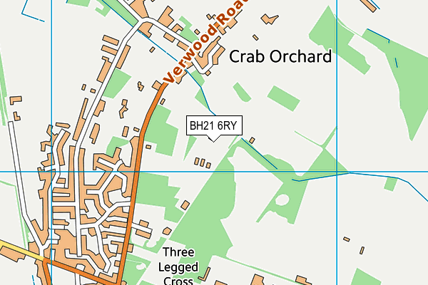 BH21 6RY map - OS VectorMap District (Ordnance Survey) BH21 6RY map - OS VectorMap District (Ordnance Survey)