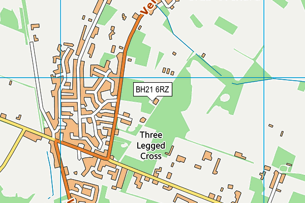 BH21 6RZ map - OS VectorMap District (Ordnance Survey) BH21 6RZ map - OS VectorMap District (Ordnance Survey)