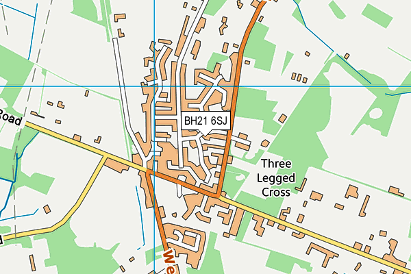 BH21 6SJ map - OS VectorMap District (Ordnance Survey) BH21 6SJ map - OS VectorMap District (Ordnance Survey)