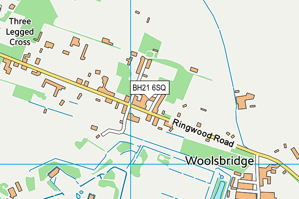 BH21 6SQ map - OS VectorMap District (Ordnance Survey) BH21 6SQ map - OS VectorMap District (Ordnance Survey)