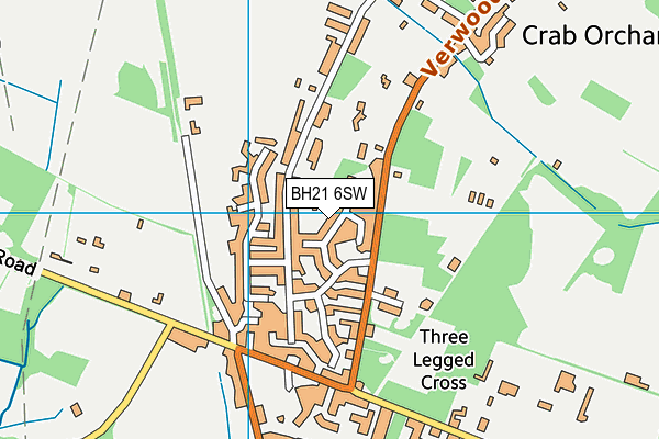 BH21 6SW map - OS VectorMap District (Ordnance Survey) BH21 6SW map - OS VectorMap District (Ordnance Survey)