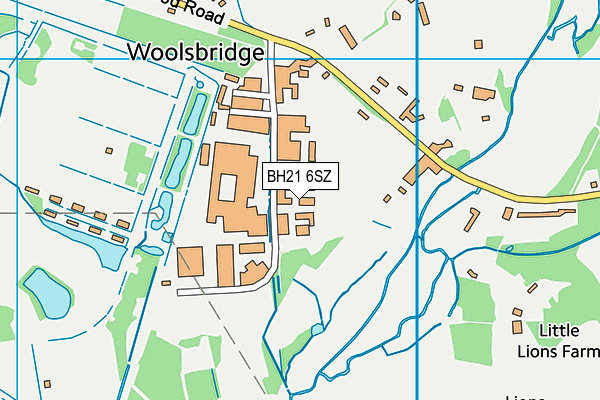 BH21 6SZ map - OS VectorMap District (Ordnance Survey)