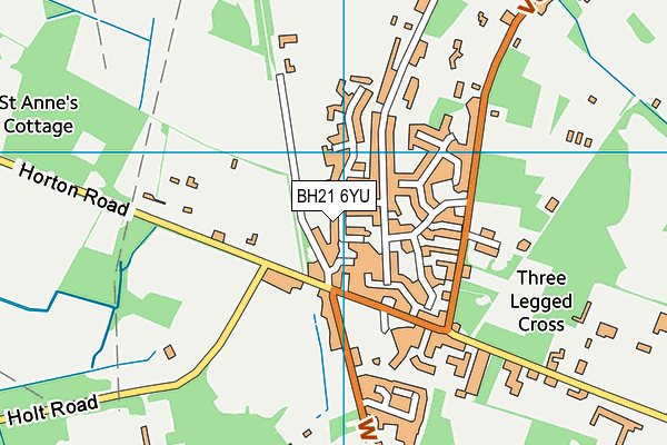BH21 6YU map - OS VectorMap District (Ordnance Survey) BH21 6YU map - OS VectorMap District (Ordnance Survey)