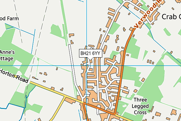 BH21 6YY map - OS VectorMap District (Ordnance Survey) BH21 6YY map - OS VectorMap District (Ordnance Survey)