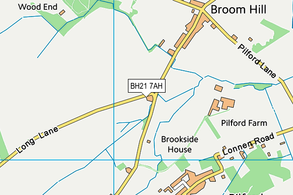 BH21 7AH map - OS VectorMap District (Ordnance Survey) BH21 7AH map - OS VectorMap District (Ordnance Survey)