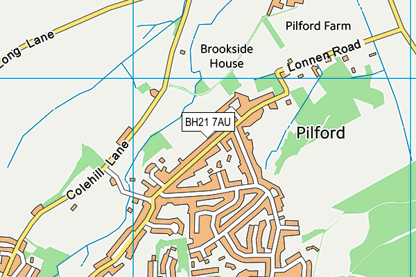 BH21 7AU map - OS VectorMap District (Ordnance Survey) BH21 7AU map - OS VectorMap District (Ordnance Survey)