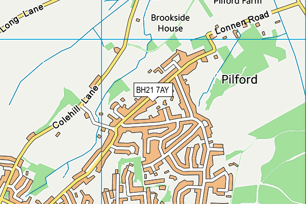 BH21 7AY map - OS VectorMap District (Ordnance Survey) BH21 7AY map - OS VectorMap District (Ordnance Survey)