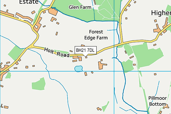 BH21 7DL map - OS VectorMap District (Ordnance Survey)