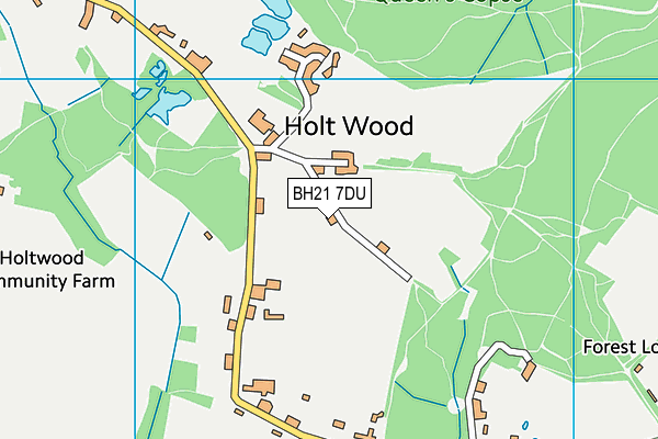 BH21 7DU map - OS VectorMap District (Ordnance Survey)