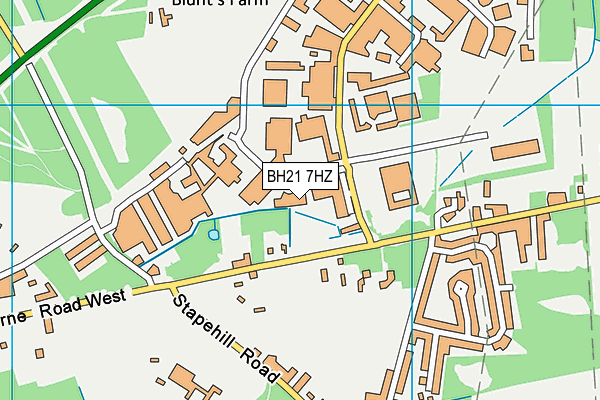 BH21 7HZ map - OS VectorMap District (Ordnance Survey) BH21 7HZ map - OS VectorMap District (Ordnance Survey)