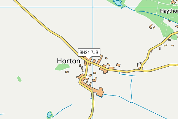 BH21 7JB map - OS VectorMap District (Ordnance Survey)