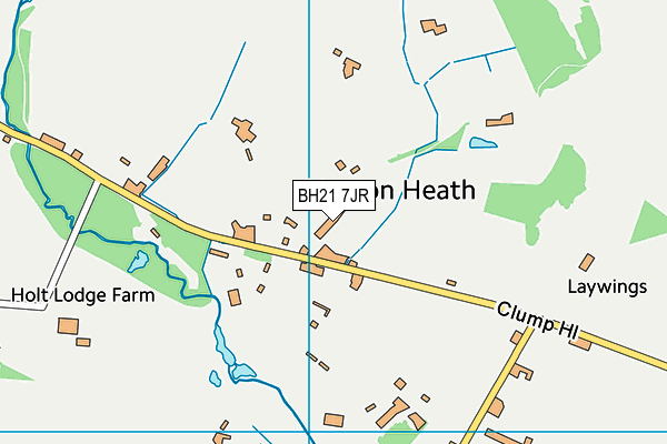 BH21 7JR map - OS VectorMap District (Ordnance Survey) BH21 7JR map - OS VectorMap District (Ordnance Survey)