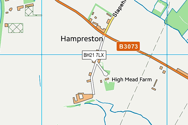 BH21 7LX map - OS VectorMap District (Ordnance Survey) BH21 7LX map - OS VectorMap District (Ordnance Survey)