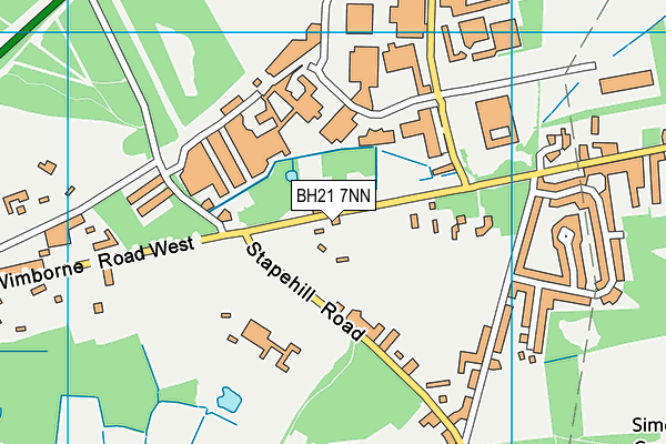 BH21 7NN map - OS VectorMap District (Ordnance Survey) BH21 7NN map - OS VectorMap District (Ordnance Survey)