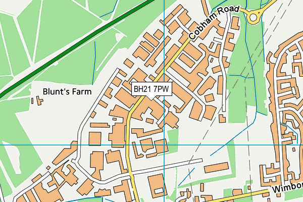 BH21 7PW map - OS VectorMap District (Ordnance Survey) BH21 7PW map - OS VectorMap District (Ordnance Survey)