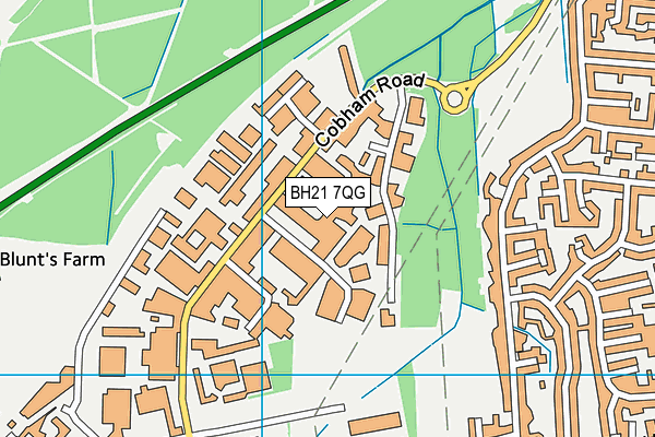 BH21 7QG map - OS VectorMap District (Ordnance Survey) BH21 7QG map - OS VectorMap District (Ordnance Survey)