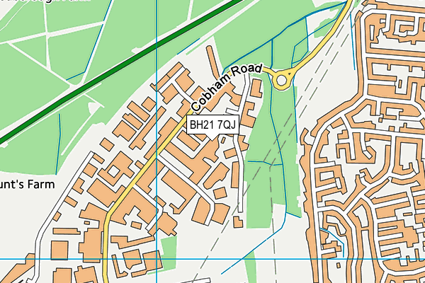 BH21 7QJ map - OS VectorMap District (Ordnance Survey) BH21 7QJ map - OS VectorMap District (Ordnance Survey)