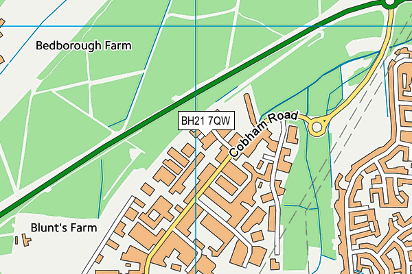 BH21 7QW map - OS VectorMap District (Ordnance Survey) BH21 7QW map - OS VectorMap District (Ordnance Survey)