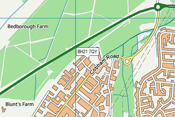BH21 7QY map - OS VectorMap District (Ordnance Survey) BH21 7QY map - OS VectorMap District (Ordnance Survey)