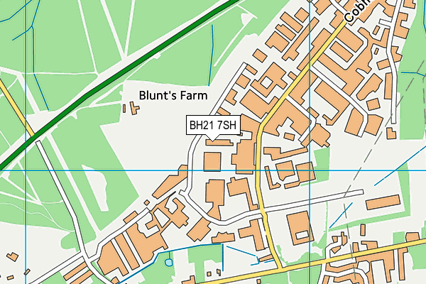 BH21 7SH map - OS VectorMap District (Ordnance Survey)