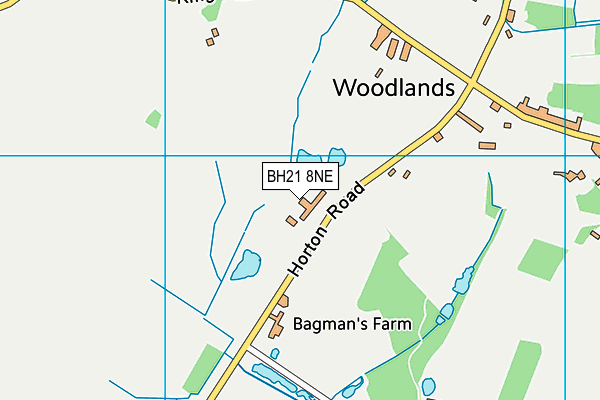 BH21 8NE map - OS VectorMap District (Ordnance Survey) BH21 8NE map - OS VectorMap District (Ordnance Survey)