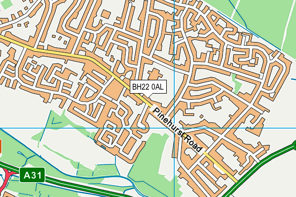 BH22 0AL map - OS VectorMap District (Ordnance Survey) BH22 0AL map - OS VectorMap District (Ordnance Survey)