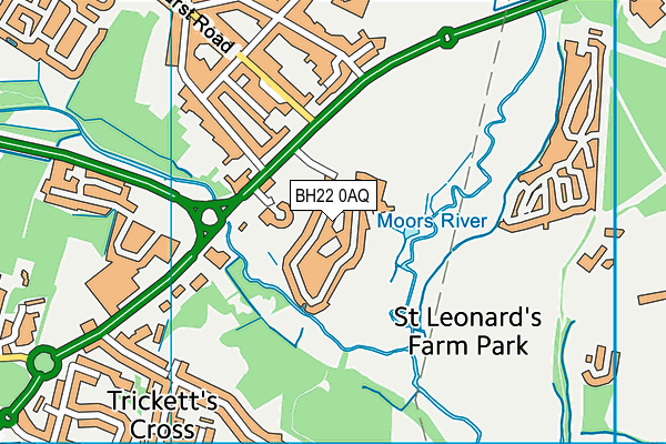 BH22 0AQ map - OS VectorMap District (Ordnance Survey) BH22 0AQ map - OS VectorMap District (Ordnance Survey)