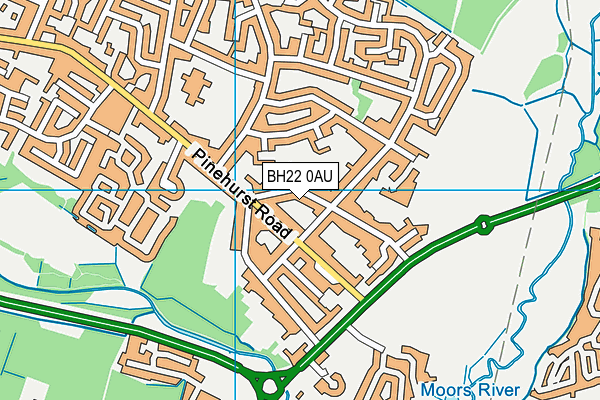 BH22 0AU map - OS VectorMap District (Ordnance Survey) BH22 0AU map - OS VectorMap District (Ordnance Survey)