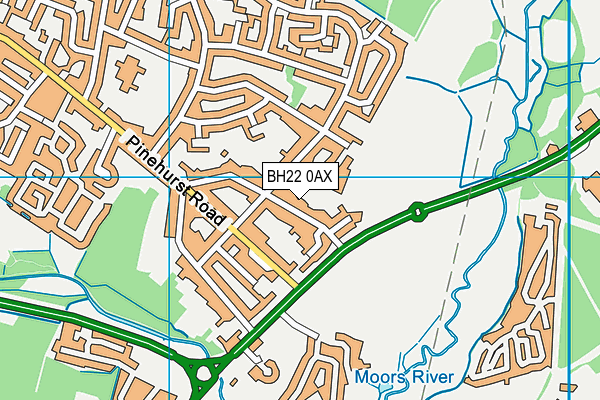 BH22 0AX map - OS VectorMap District (Ordnance Survey) BH22 0AX map - OS VectorMap District (Ordnance Survey)