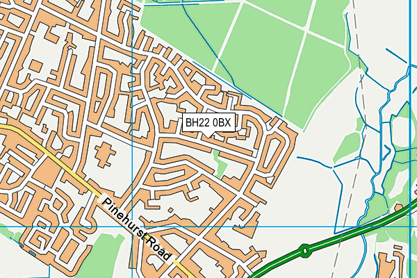 BH22 0BX map - OS VectorMap District (Ordnance Survey) BH22 0BX map - OS VectorMap District (Ordnance Survey)