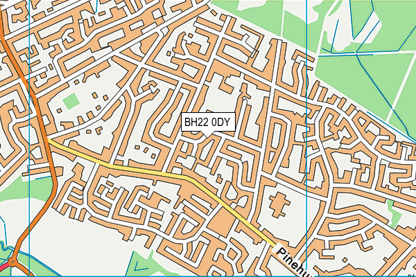 BH22 0DY map - OS VectorMap District (Ordnance Survey)