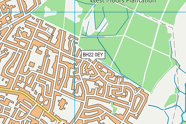 BH22 0EY map - OS VectorMap District (Ordnance Survey) BH22 0EY map - OS VectorMap District (Ordnance Survey)