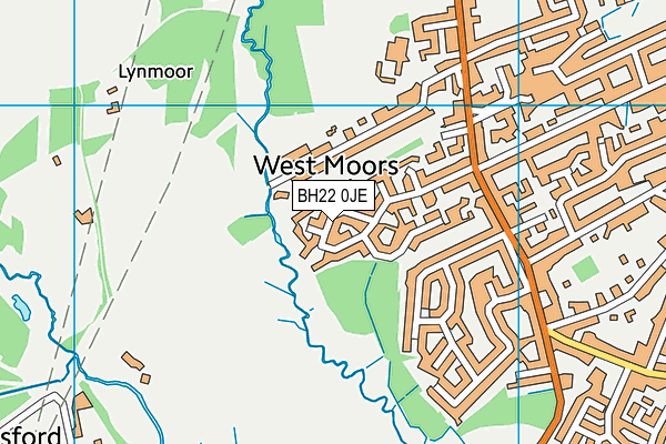 BH22 0JE map - OS VectorMap District (Ordnance Survey) BH22 0JE map - OS VectorMap District (Ordnance Survey)