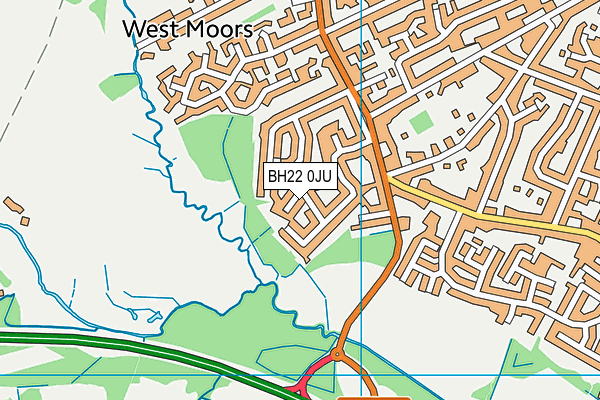 BH22 0JU map - OS VectorMap District (Ordnance Survey) BH22 0JU map - OS VectorMap District (Ordnance Survey)