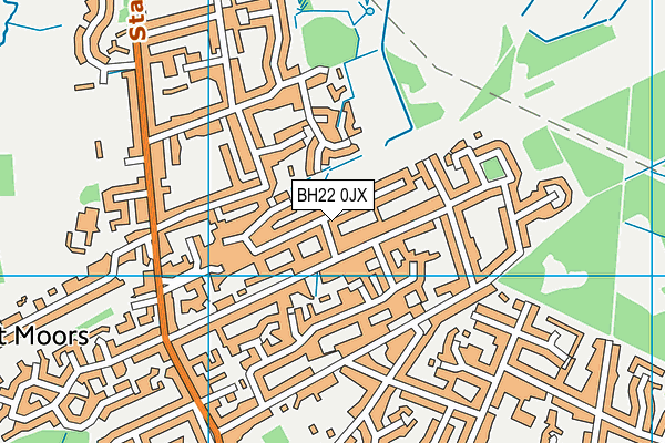 BH22 0JX map - OS VectorMap District (Ordnance Survey) BH22 0JX map - OS VectorMap District (Ordnance Survey)