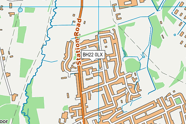 BH22 0LX map - OS VectorMap District (Ordnance Survey) BH22 0LX map - OS VectorMap District (Ordnance Survey)