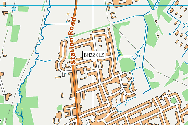 BH22 0LZ map - OS VectorMap District (Ordnance Survey) BH22 0LZ map - OS VectorMap District (Ordnance Survey)
