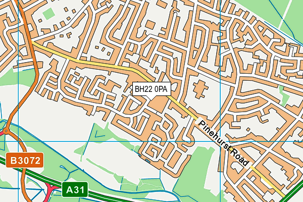 BH22 0PA map - OS VectorMap District (Ordnance Survey) BH22 0PA map - OS VectorMap District (Ordnance Survey)
