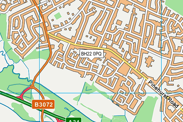 BH22 0PQ map - OS VectorMap District (Ordnance Survey) BH22 0PQ map - OS VectorMap District (Ordnance Survey)