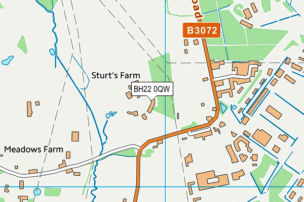 BH22 0QW map - OS VectorMap District (Ordnance Survey) BH22 0QW map - OS VectorMap District (Ordnance Survey)