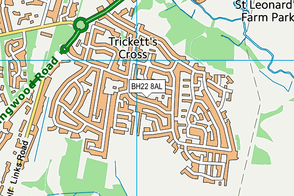 BH22 8AL map - OS VectorMap District (Ordnance Survey) BH22 8AL map - OS VectorMap District (Ordnance Survey)