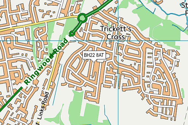 BH22 8AT map - OS VectorMap District (Ordnance Survey) BH22 8AT map - OS VectorMap District (Ordnance Survey)