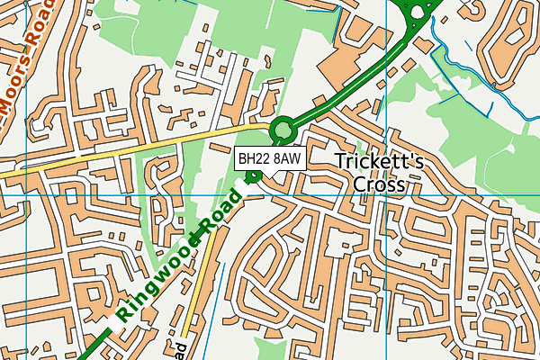 BH22 8AW map - OS VectorMap District (Ordnance Survey) BH22 8AW map - OS VectorMap District (Ordnance Survey)
