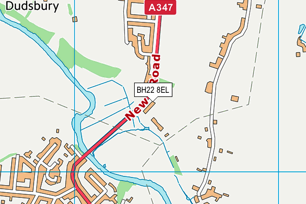 BH22 8EL map - OS VectorMap District (Ordnance Survey) BH22 8EL map - OS VectorMap District (Ordnance Survey)