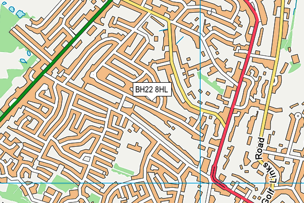 BH22 8HL map - OS VectorMap District (Ordnance Survey) BH22 8HL map - OS VectorMap District (Ordnance Survey)